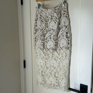 Stone cold fox white lace skirt